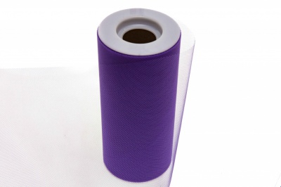 Фатин в шпульках 16-85, 10 гр/м2, шир. 15 см (в нам. 25+/-1 м), цвет фиолетовый - купить в Сарапуле. Цена: 100.69 руб.