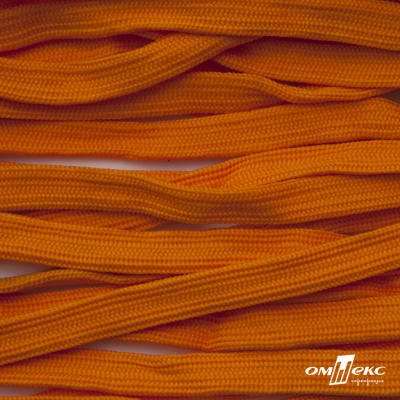 Шнур плетеный (плоский) d-12 мм, (уп.90+/-1м), 100% полиэстер, цв.267 - оранжевый - купить в Сарапуле. Цена: 8.62 руб.