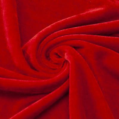 Бархат стрейч №10, 240 гр/м2, шир.160 см, (2,6 м/кг), цвет красный - купить в Сарапуле. Цена 740.88 руб.
