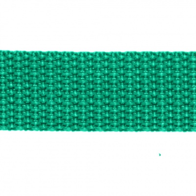 Стропа текстильная, шир. 25 мм (в нам. 50+/-1 ярд), цвет яр.зелёный - купить в Сарапуле. Цена: 397.52 руб.