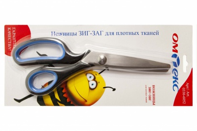 Ножницы арт.0330-6052 "ЗИГ-ЗАГ" 5 мм, для плотных тканей , 9"/ 229 мм - купить в Сарапуле. Цена: 733.08 руб.