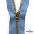 Молнии джинсовые металл т-4, 18 см латунь (YG), цв.-деним (231) - купить в Сарапуле. Цена: 21.57 руб.