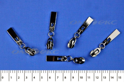 Слайдер декоративный, металлический №1/спираль Т7/никель - купить в Сарапуле. Цена: 6.29 руб.