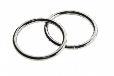 Кольцо металлическое d-15 мм, цв.-никель - купить в Сарапуле. Цена: 2.45 руб.