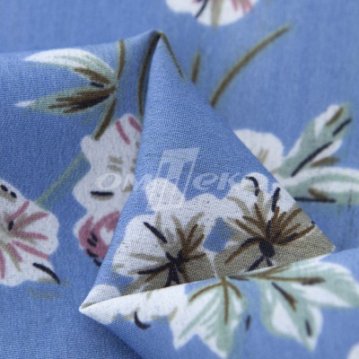 Плательная ткань "Фламенко" 12.1, 80 гр/м2, шир.150 см, принт растительный - купить в Сарапуле. Цена 241.49 руб.