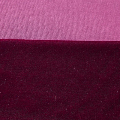 Бархат стрейч №2, 240 гр/м2, шир.160 см, (2,6 м/кг), цвет бордо - купить в Сарапуле. Цена 740.88 руб.