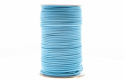 0370-1301-Шнур эластичный 3 мм, (уп.100+/-1м), цв.168 - голубой - купить в Сарапуле. Цена: 459.62 руб.
