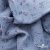 Ткань Муслин принт, 100% хлопок, 125 гр/м2, шир. 140 см, #2308 цв. 69 серо-голубой с цветком - купить в Сарапуле. Цена 413.11 руб.