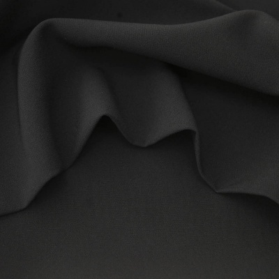 Костюмная ткань "Элис", 220 гр/м2, шир.150 см, цвет чёрный - купить в Сарапуле. Цена 308 руб.