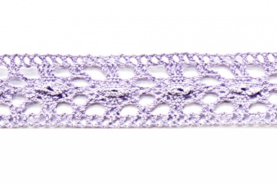 Тесьма кружевная 0621-1855, шир. 18 мм/уп. 20+/-1 м, цвет 107-фиолет - купить в Сарапуле. Цена: 466.97 руб.