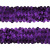 Тесьма с пайетками 12, шир. 30 мм/уп. 25+/-1 м, цвет фиолет - купить в Сарапуле. Цена: 1 098.48 руб.