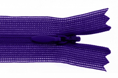 Молния потайная Т3 866, 20 см, капрон, цвет фиолетовый - купить в Сарапуле. Цена: 5.27 руб.