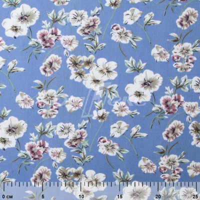 Плательная ткань "Фламенко" 12.1, 80 гр/м2, шир.150 см, принт растительный - купить в Сарапуле. Цена 241.49 руб.