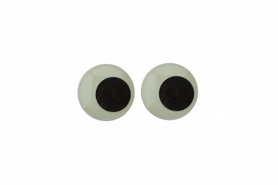 Глазки для игрушек, круглые, с бегающими зрачками, 8 мм/упак.100+/-2 шт, цв. -черно-белые - купить в Сарапуле. Цена: 28.86 руб.