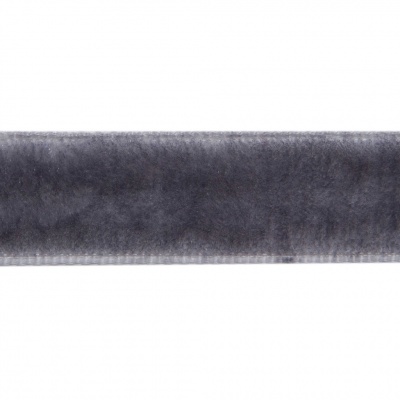 Лента бархатная нейлон, шир.12 мм, (упак. 45,7м), цв.189-т.серый - купить в Сарапуле. Цена: 462.28 руб.