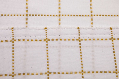 Скатертная ткань 25537/2009, 174 гр/м2, шир.150см, цвет белый/бежевый - купить в Сарапуле. Цена 269.46 руб.