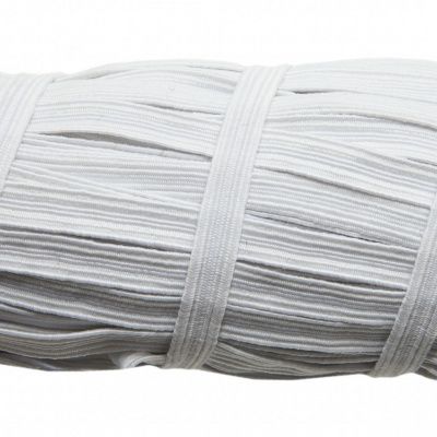 Резинка продежка С-67, шир. 7 мм (20 шт/10 м), цвет белый - купить в Сарапуле. Цена: 1 296.24 руб.
