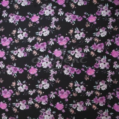 Плательная ткань "Фламенко" 20.1, 80 гр/м2, шир.150 см, принт растительный - купить в Сарапуле. Цена 241.49 руб.