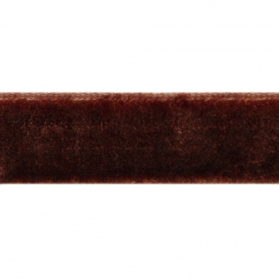 Лента бархатная нейлон, шир.12 мм, (упак. 45,7м), цв.120-шоколад - купить в Сарапуле. Цена: 396 руб.