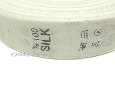Состав и уход за тк.100% Silk (1000 шт) - купить в Сарапуле. Цена: 520.46 руб.