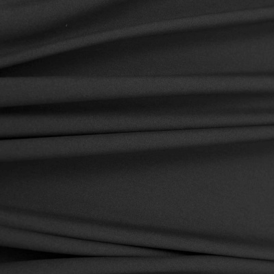 Костюмная ткань с вискозой "Рошель", 250 гр/м2, шир.150см, цвет чёрный - купить в Сарапуле. Цена 438.12 руб.