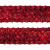 Тесьма с пайетками 3, шир. 35 мм/уп. 25+/-1 м, цвет красный - купить в Сарапуле. Цена: 1 308.30 руб.